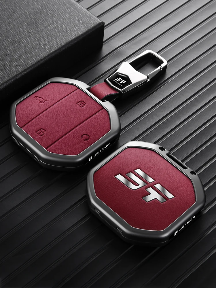 Autoschlüsselhülle Schlüsselanhänger für Chery Jetour T1 T2 Traveller I-DM Votour T10 Freedom Zinklegierung Vollschutz Stoßfestes Zubehör – Detail 2