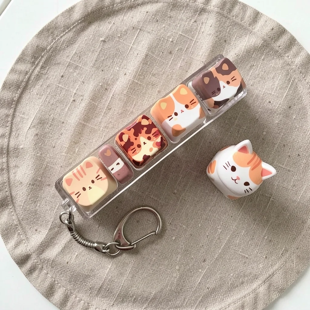 Themed Keychain Clicking Pattern Keychain Acrylic Keychain Clear Acrylic Bag Pendant Charm For Studying Keys Work Break