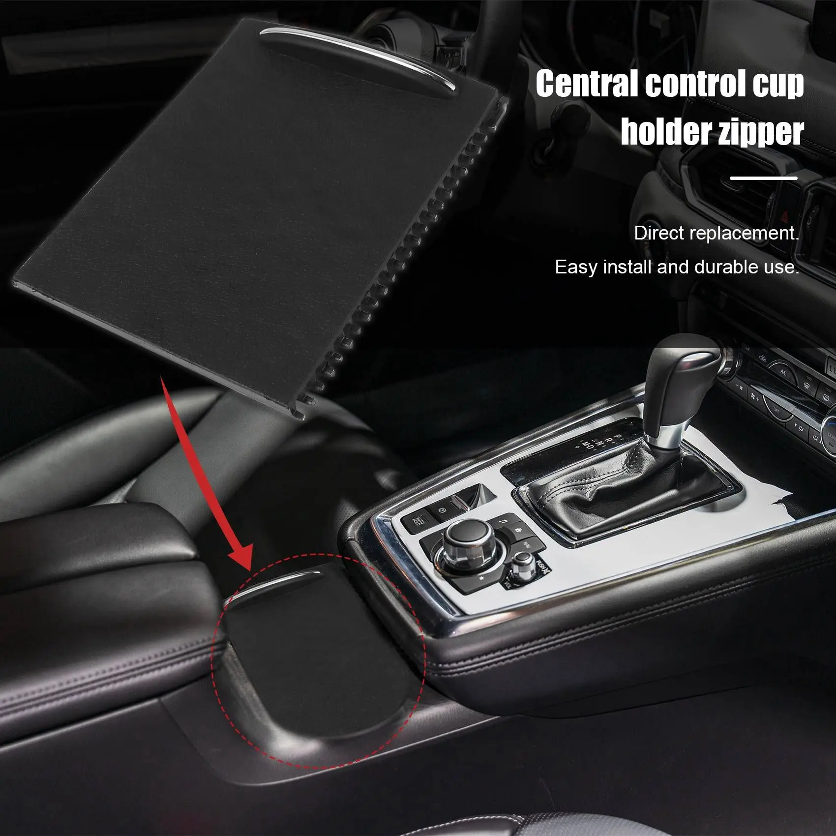 Car Center Console Sliding Shutters Cup Holder Roller Shutter Cover For Mercedes-Benz C-Class W203 2000-2007 2036800123 9051