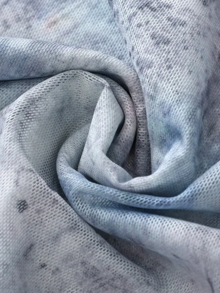 ファッションレディグラデーショングレー tシャツ女性スリムボディメッシュトップス