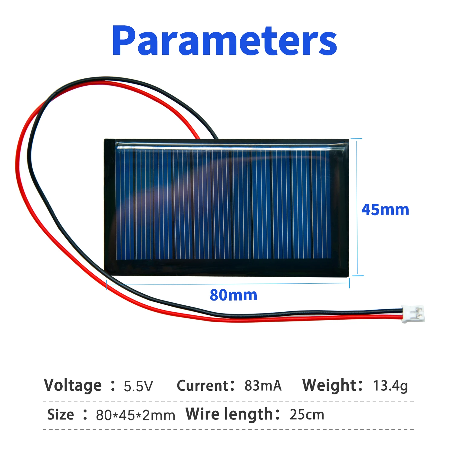 Keyestudio PET Solar Panel Connected To Charging Frosted Surface High conversion Rate With Wires Tech-production DIY Component