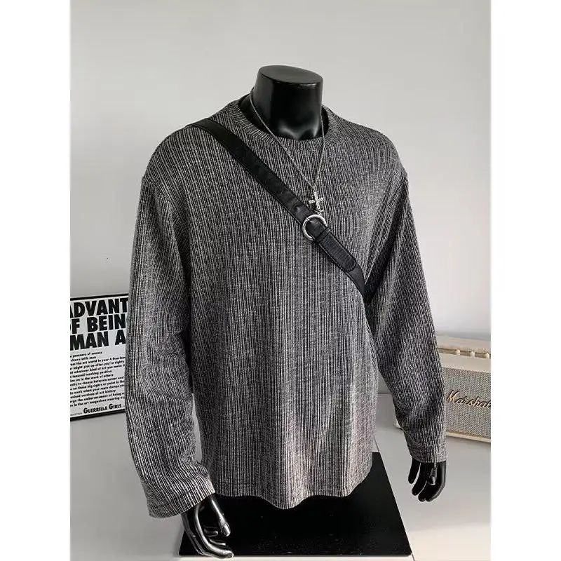 

Мужской трикотаж Slim Fit round Ne, модная база irt, осень-зима, новинка 2024, мягкий полиэстер, повседневный длинный све