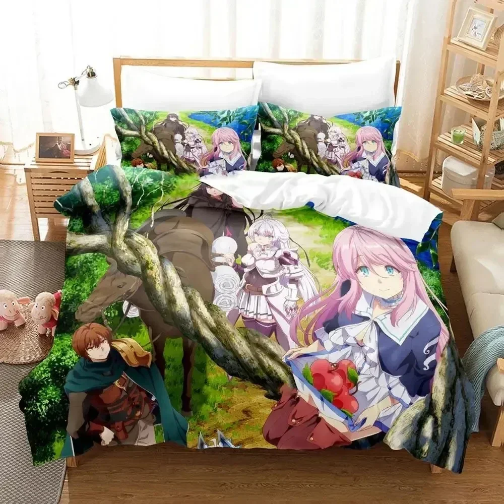 Anime Redo of Healer Bedding set Printed Duvet Cover Pillowcase Single Double Queen Super King Size Sets 5