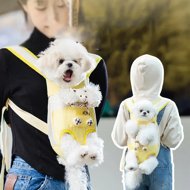 Pet Chest Bag 1PC Cat Dog Breathable Folding Portable Single Shoulder Double Shoulder Handheld Crossbody Dog Outdoor Bag