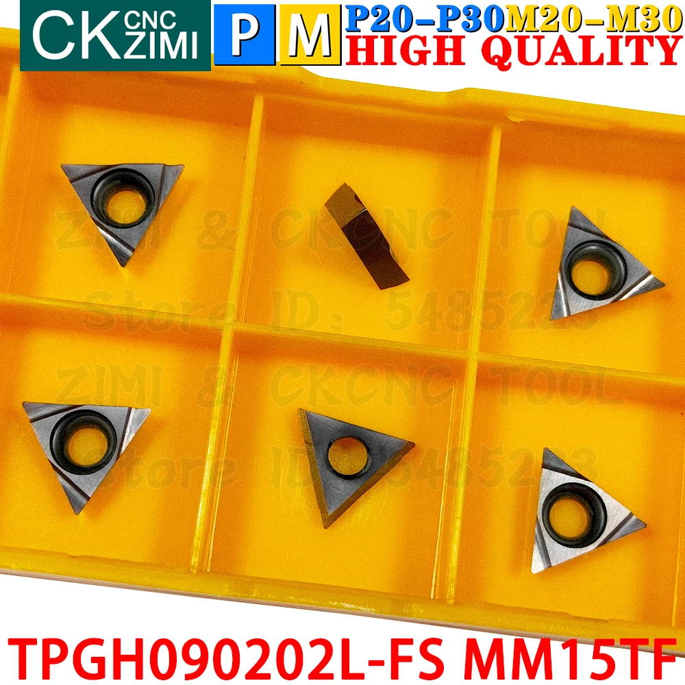 TPGH TPGH090202L-FS MM15TF TPGH 090202L FS MM15TF Inserções de carboneto Ferramentas de pastilhas de torneamento de mandrilamento fino Inserções de Máquina TPGH TPGT Barra de Mandrilamento Ferramentas de corte de torno