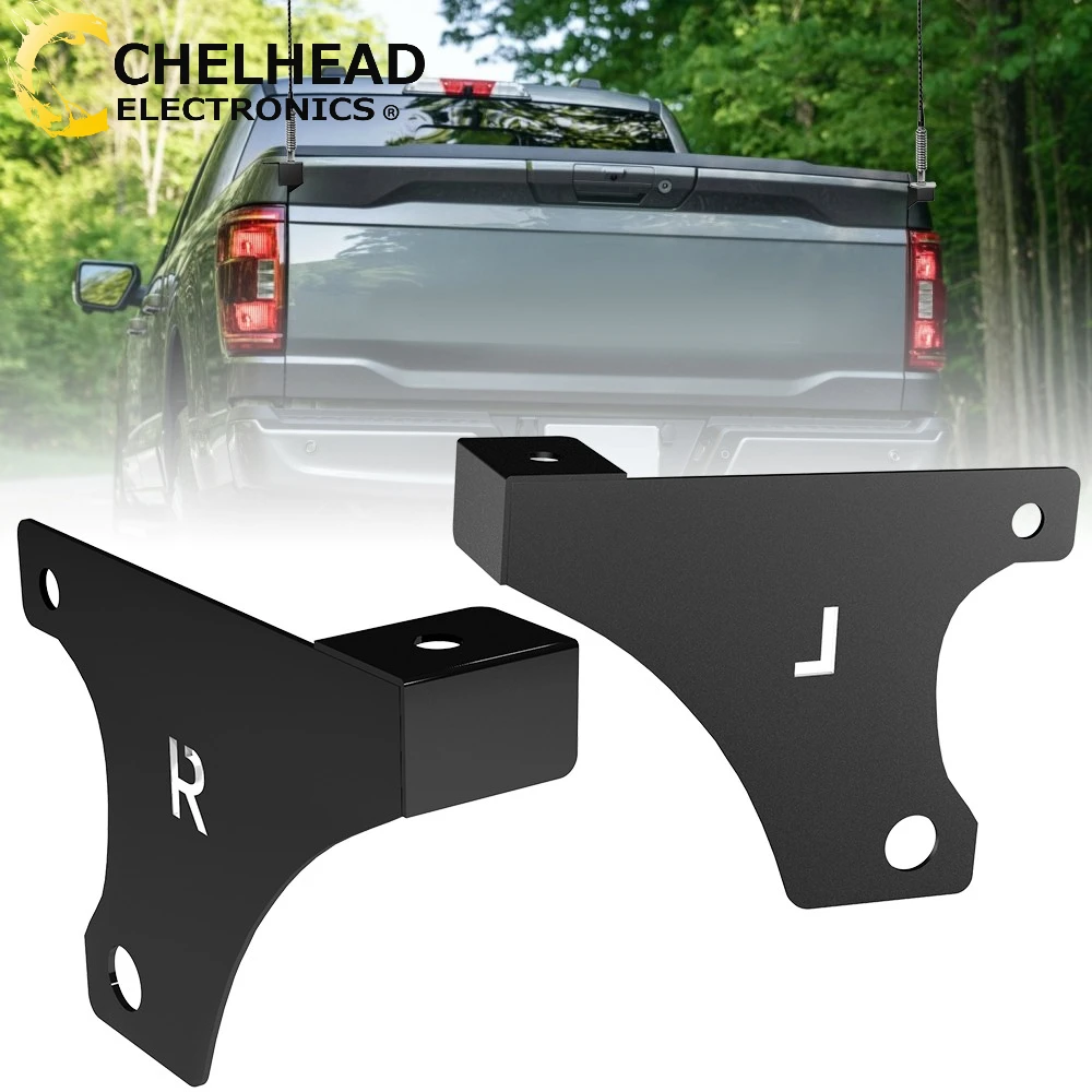1 Pair Dual‑Hole Tailgate Antenna Mount Bracket Auto Tail Gate Antenna Support Mounting Bracket,For Ford F150 2015-2023