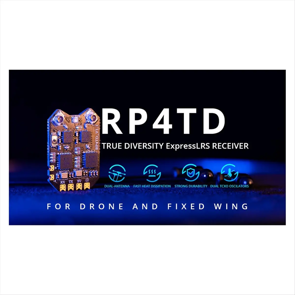 

A43M для Radiomaster RP4TD ExpressLRS 2.4 ГГц: нано-приемник со встроенным Wi-Fi и TCXO (RP4TD FCC)
