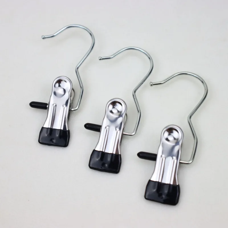  "الفولاذ المقاوم للصدأ - مشابك تعليق قوية ومتينة للغسيل ومنظم خزانة الملابس وتصميم محمول موفر للمساحة مع خطاف" #6