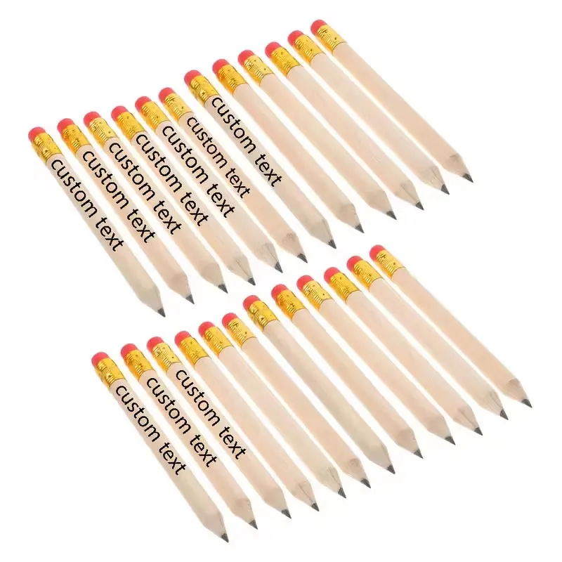 12Pcs/24Pcs/36Pcs/48Pcs/56Pcs Custom Personalized Engraved Wooden Short Pencils, Wedding Gifts, Bulk Gifts for Wedding Guests, Custom Personalized Laser Engraved Creative Wooden Pencils, Suitable for School, Home, Office