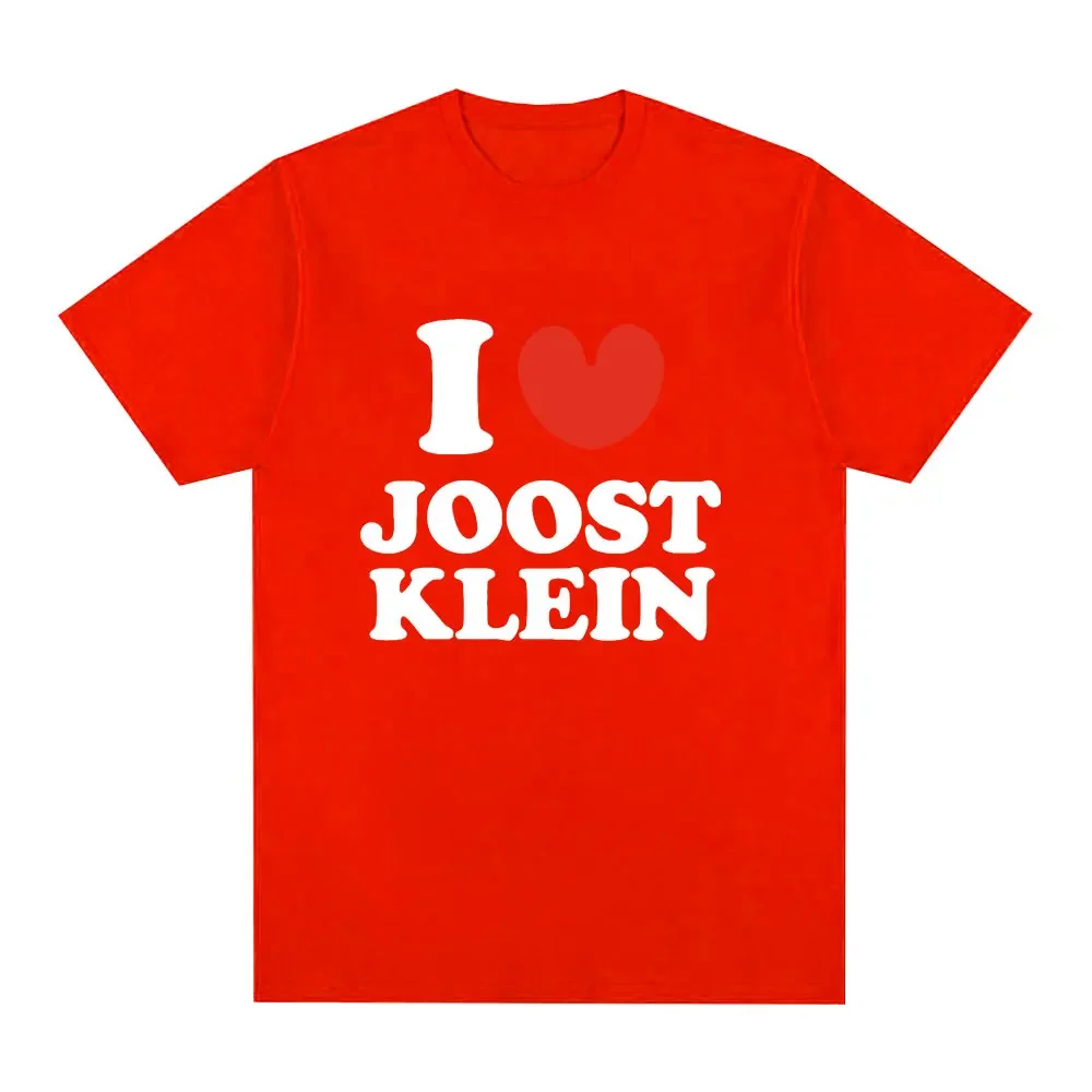 I Love Joost Klein T Shirt Men Women Fashion Hip Hop Vintage T-shirt 100% Cotton O Neck Loose Short Sleeve T Shirts Streetwear