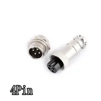 1set GX12 2/3/4/5/6/7 Pin Male + Female 12mm Circular Aviation Socket Plug Wire Panel Connector with Plastic Cap Lid