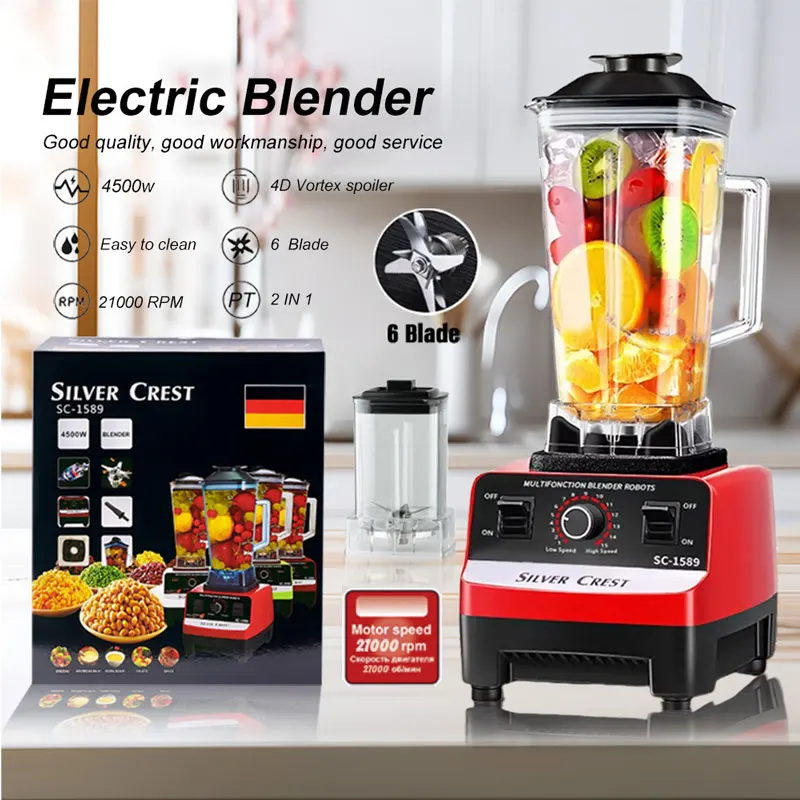 2L Electric Blender, Juicer, Multifunctional Household Meat Grinder,Ice Crusher,Food Processor,Kitchen Mixer Appliances