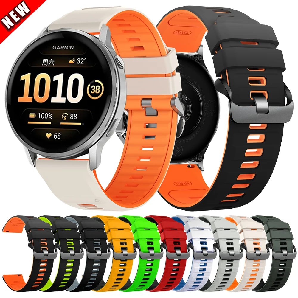 22mm Silikon Smartwatch Armband Für Garmin Venu 4 3 2/Vivoactive 4 Ersetzen Armband Für Garmin Forerunner 255 musik 570 265 Correa