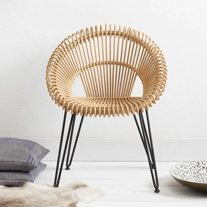 

Outdoor rattan table and chair combination creative rattan single chair hotel restaurant balcony art furniture