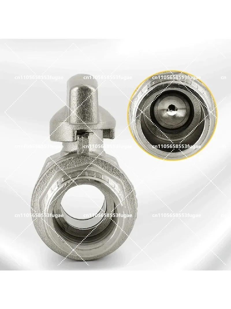 H59 1/4" 3/8" 1" BSPP Female To Male Union Joint Nickel Plated Brass Ball Valve with Butterfly Handle Cold and Hot Water - view 3