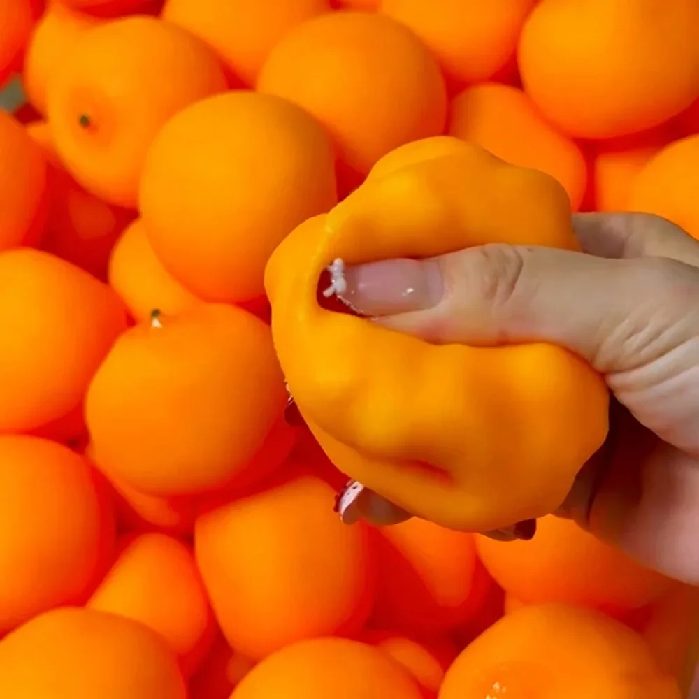 Squishy Orange Squeeze Fidget Toy Creative Soft Building Block Filling Stress Ball Toys ASMR Sensory Anti Stress Toys for Adults