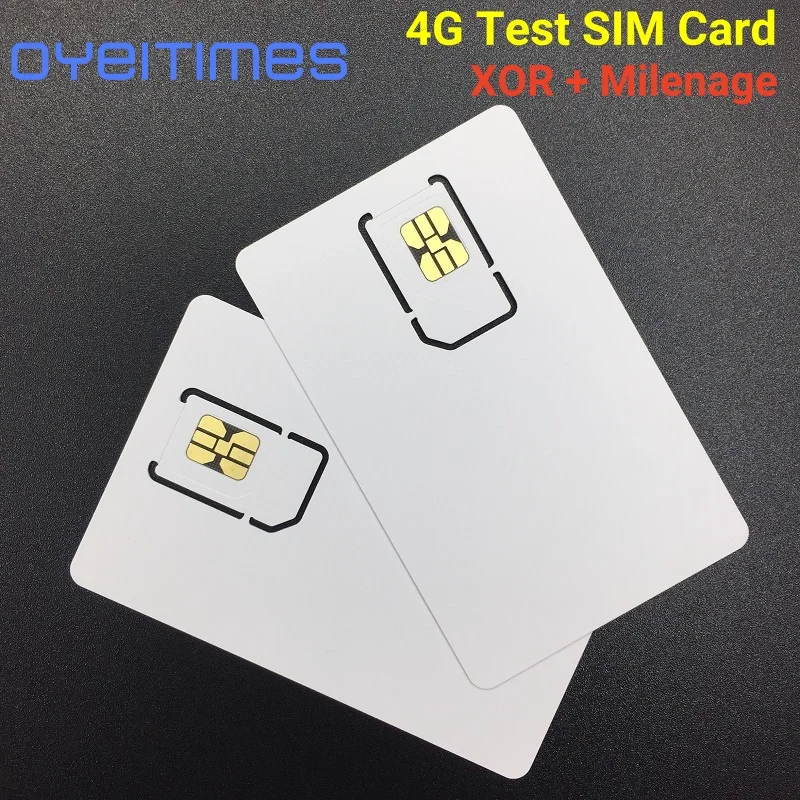 OYEITIMES 미니 및 나노 블랭크 4G 테스트 SIM 카드, 더블 마일리지 및 XOR 알고리즘 테스트 SIM 카드 지지대 