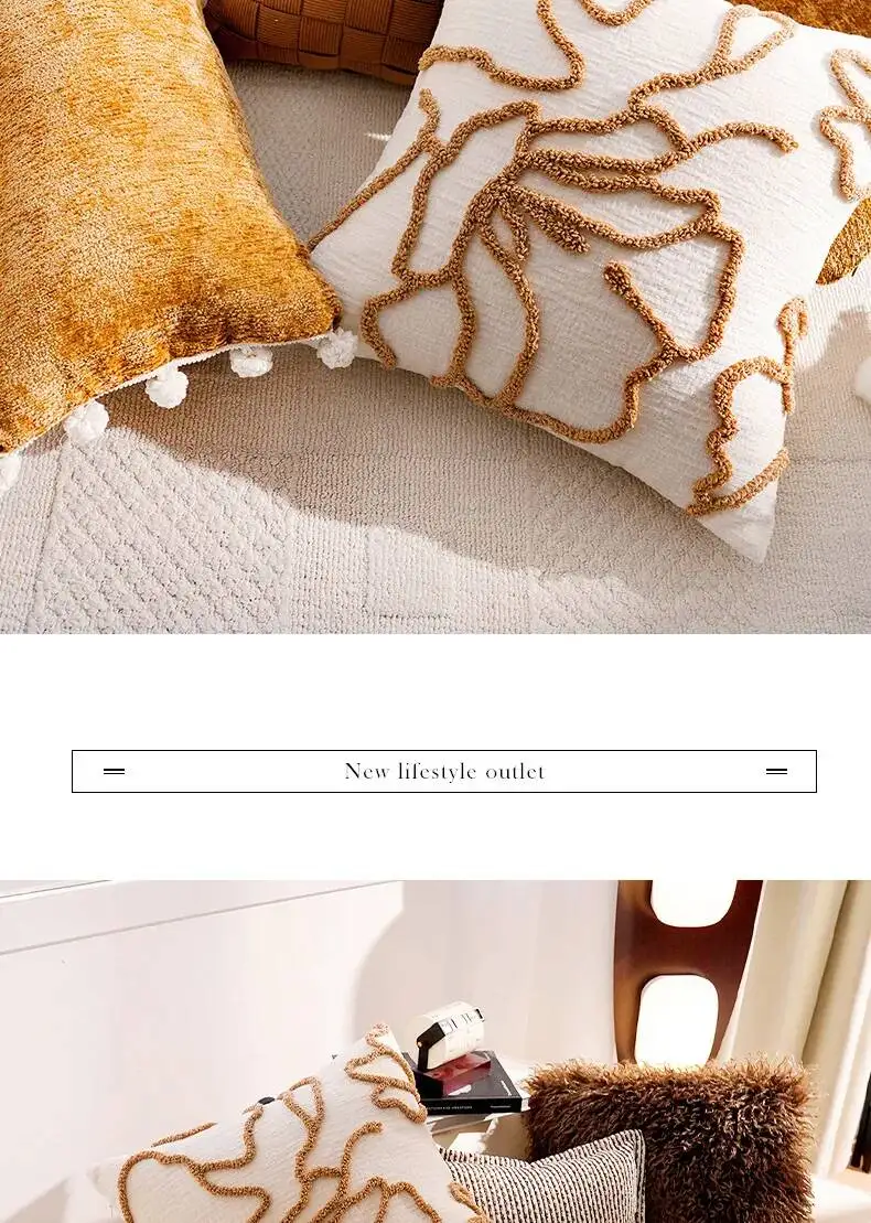 Boho-Kissenhülle im marokkanischen Streifenstil, Chenille, luxuriös, weich, dekorativ, für Sofa, Bett, Heimdekoration – Detail 10