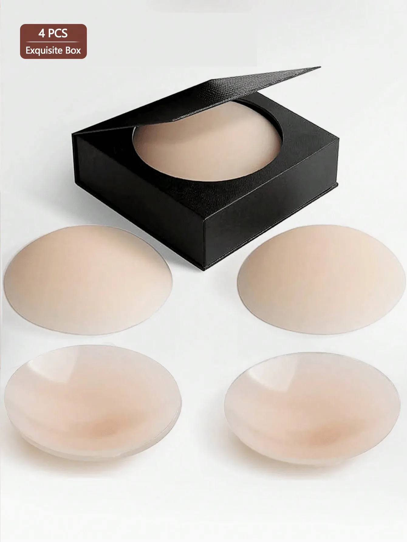 

4 шт. Премиальные многоразовые силиконовые невидимые накладки на соски, моющиеся, без клея, для женщин