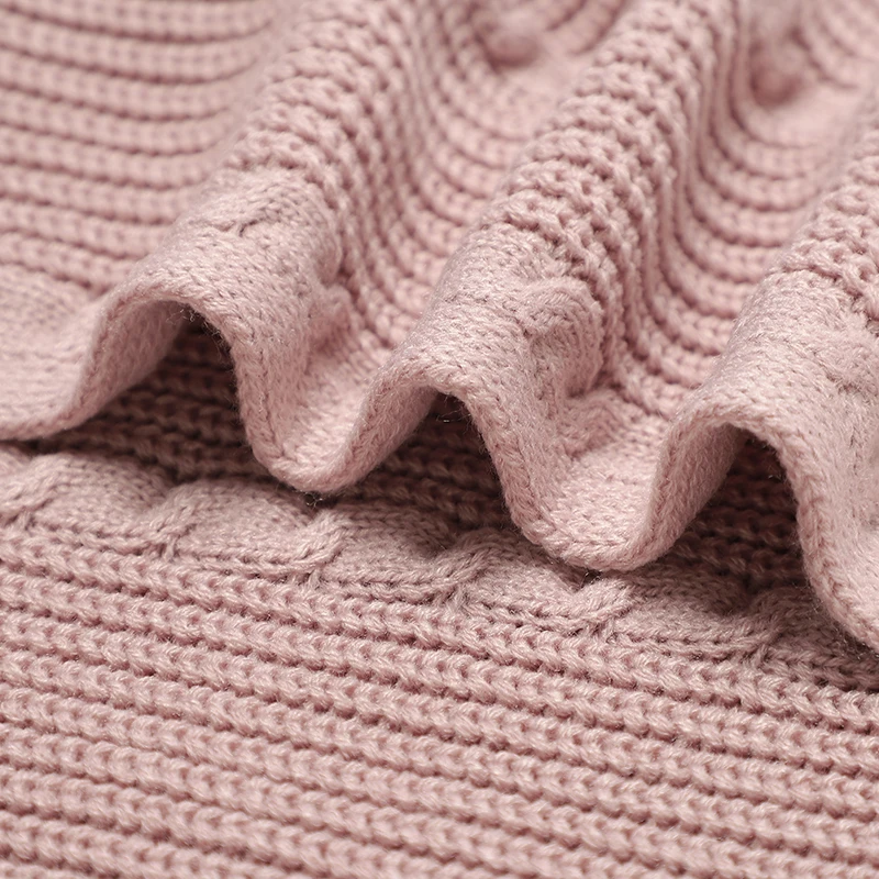 بلون الوليد الطفل قماط البطانيات تنفس تريكو الرضع الأمن البطانيات لينة الاكريليك طفل تلقي البطانيات