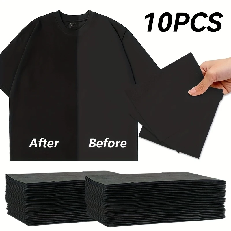 5/10 Color-enhancing Tablets for Black Clothing, Non-woven Fabric Material for Refreshing Faded Clothes, Enhances Color Saturati