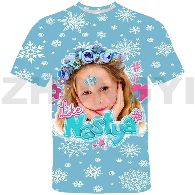 

3D Cartoon Russia Like Nastya Tshirt Women Cute Tops Tee Teenage Anime Streetwear Harajuku Like Nastya T Shirt Kids Short Sleeve