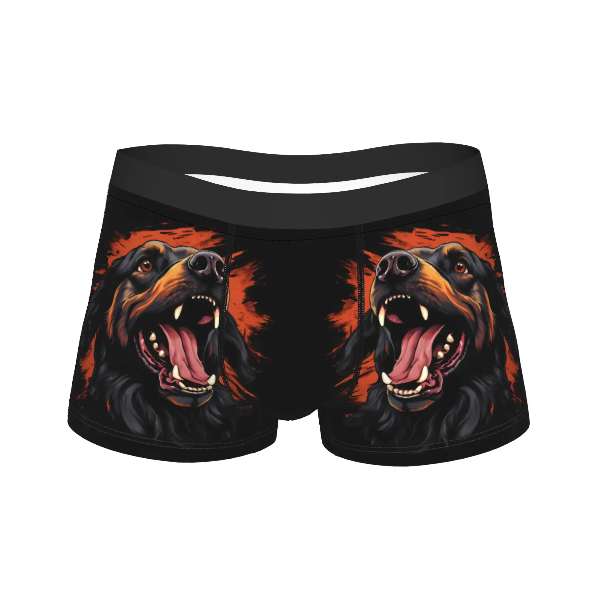 

Dog Big Mouth cute loyal Underwear Elastic Panties Custom Boxer Brief For Males Pouch Plus Size Trunk