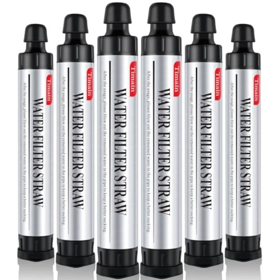 

Pack -Stage Filtration, High Flow Rate Water Filter Straw, Water Purifier Survival for Emergency Kits, Travel, Camping, Hiking,