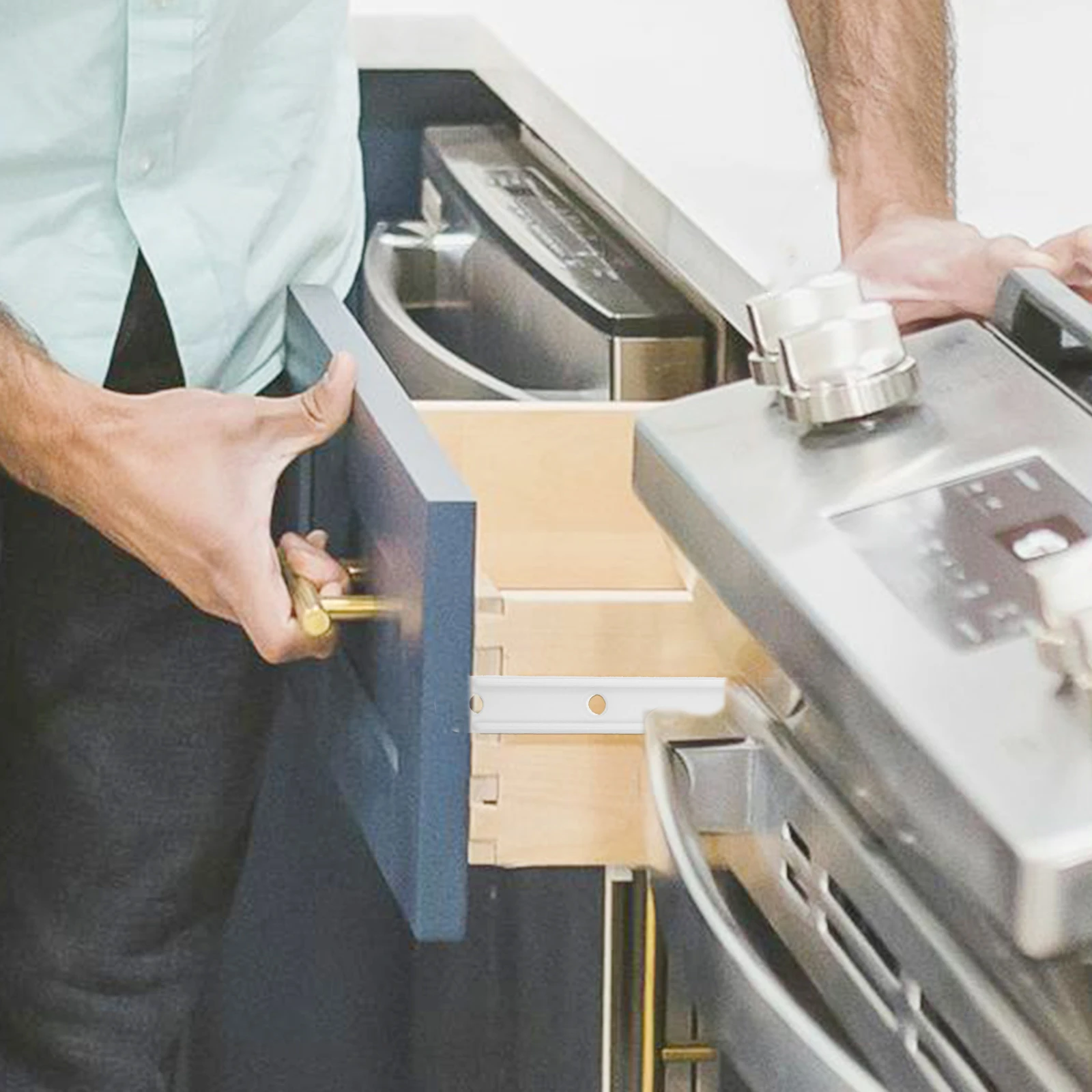 

2pcs Drawer Slide 180Mm Side Mount Glide Heavy Duty Plastic Rail For Dresser Wardrobe Keyboard Cabinet Under Drawer Replacement