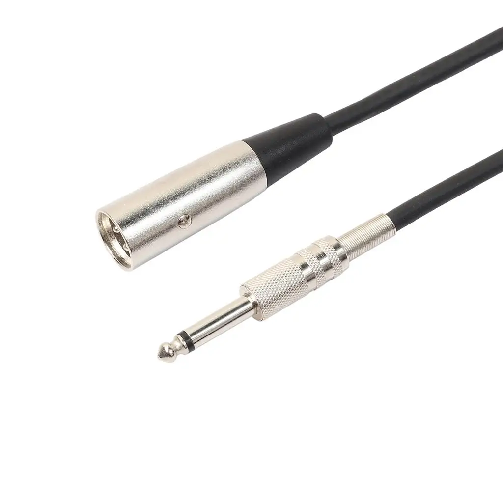 3 Pin XLR Wire Braided Shielded Audio Cable Durable Zinc Alloy for Powered Speakers Live Applications