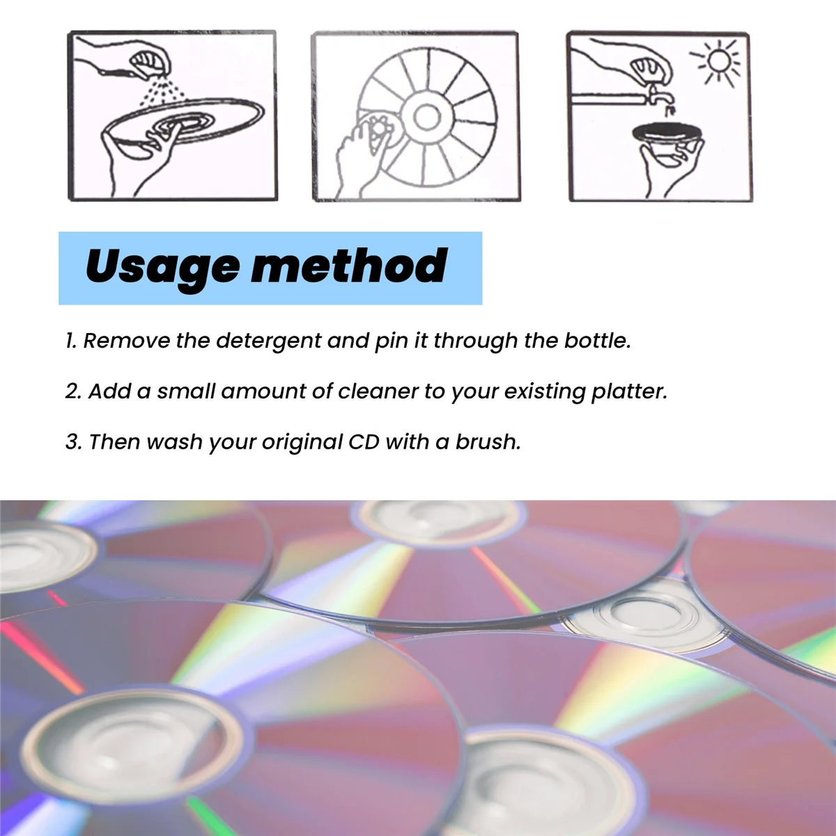 Manutenção Kit Lens Limpeza, CD e DVD Rom Player, 4 em 1