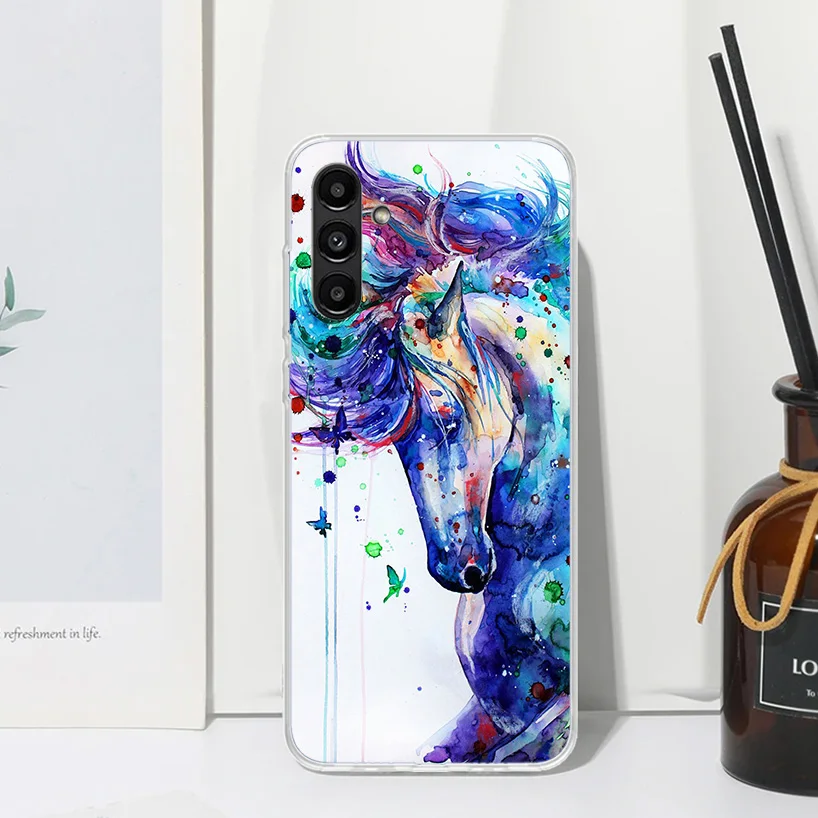 Tier ölgemälde Pferd Telefon hülle für Samsung Galaxy A15 A25 A35 A55 A14 A24 A34 A54 A13 A23 A33 A53 A12 A22 A32 A52 A05s A04