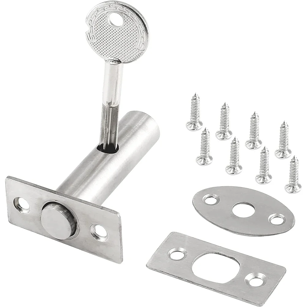 Stainless Steel Well Lock Key Mortise Lock Channel Lock Pipe Well Lock Manhole Invisible Door Lock C40/C60