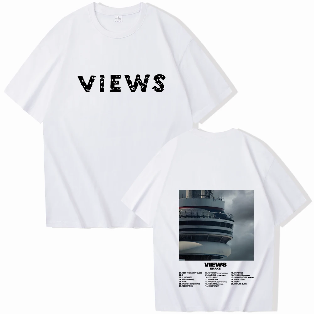 Drake Views 2024 T-shirt Women O-neck Summer Shirt Casual Printing Music Fans Gift Oversized T Shirt Men Regular