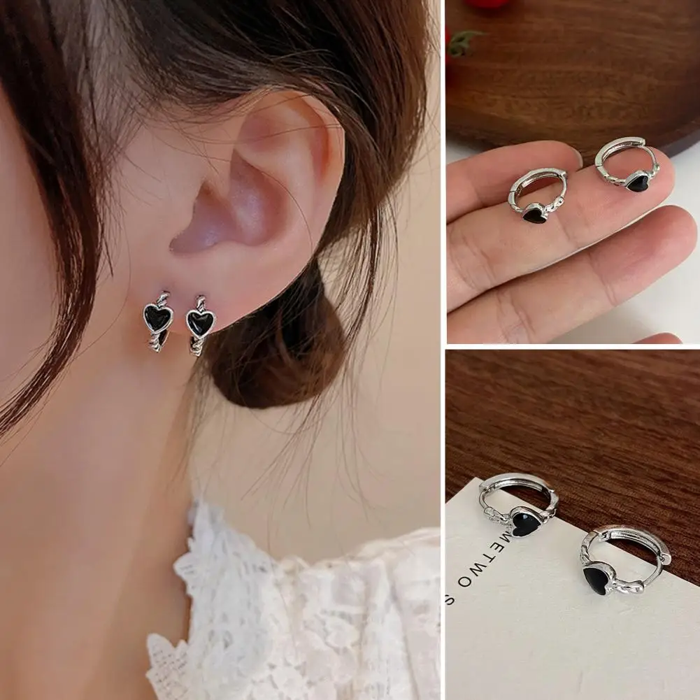 1 Pair Women Earrings  Non-Irritation   Jewelry Earrings Wedding Jewelry Heart Earrings Ear Clips