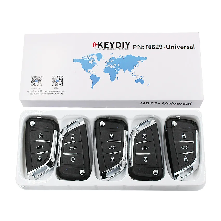 1/2/3pcs KEYDIY KD NB29 Multi-functional Universal Remote Key 3 Buttons for KD900+ URG200 KD-X2 KD NB Car Remote Key with Chip