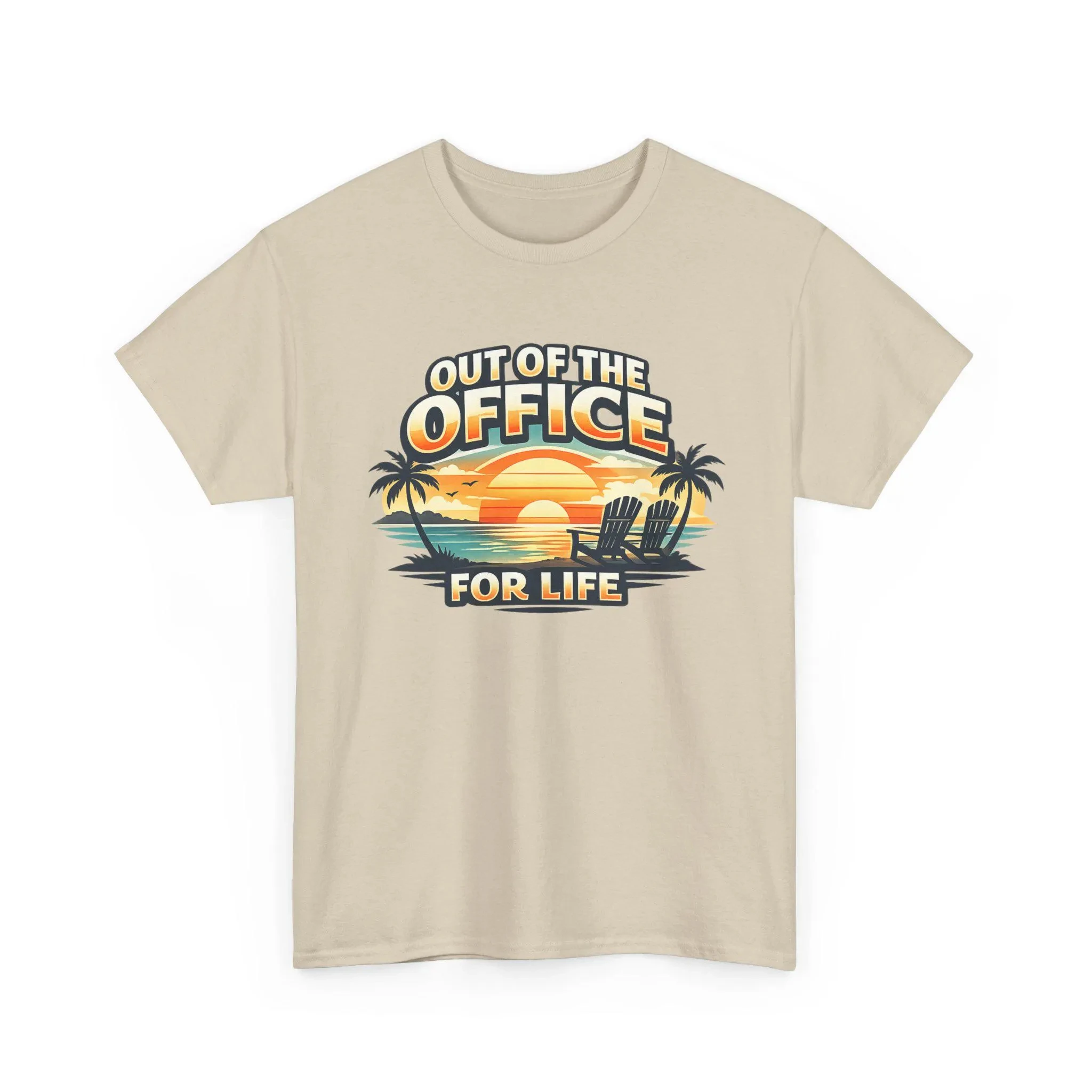 Out of The Office for Life T-Shirt, Funny Retirement Gift, Relaxing Beach Retirement Tee, Unisex Retirement Apparel