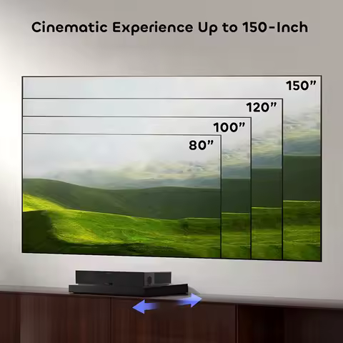 150 Inch VisualMr Black Grid ALR UST Frame Projection Screen PET Crystal Ambient Light Rejecting 3D 4K 8K short Projector