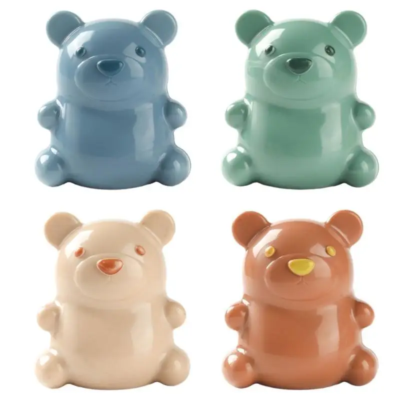 

U13F Щетка для чистки ногтей Щетки с мягкой щетиной Медвежий узор Удобная ручка Щетка для ногтей Щетка для чистки ногтей Щетка