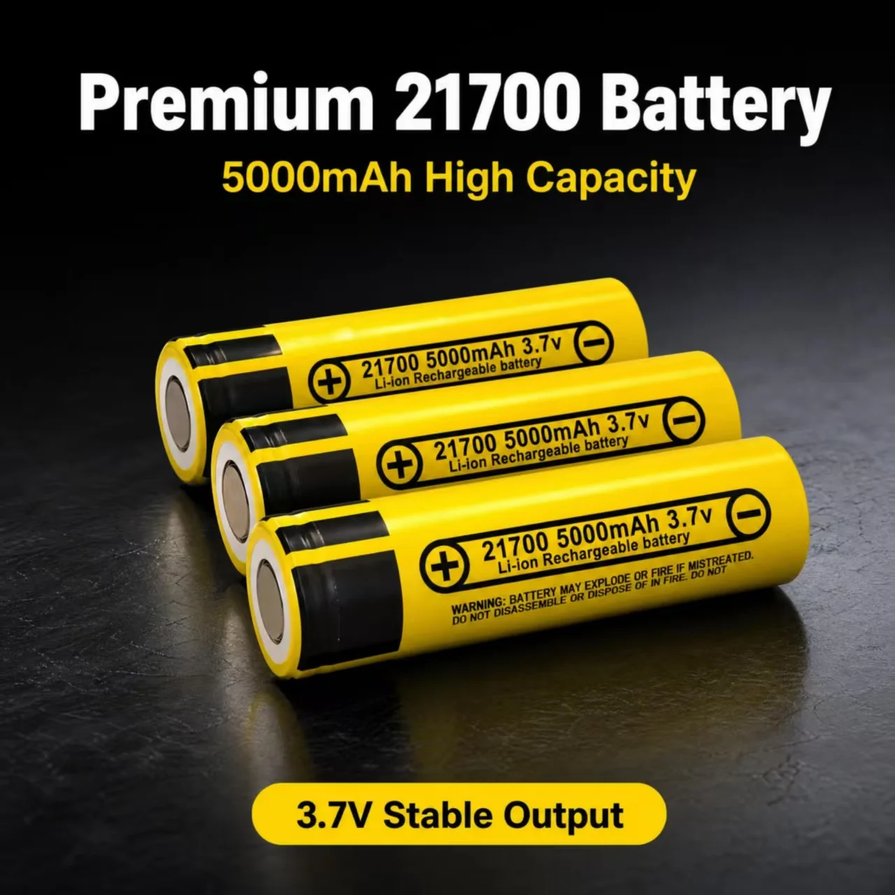 100%/original 21700 5000mAh 3.7V rechargeable lithium battery -suitable for DIY electronic products, flashlight portable devices