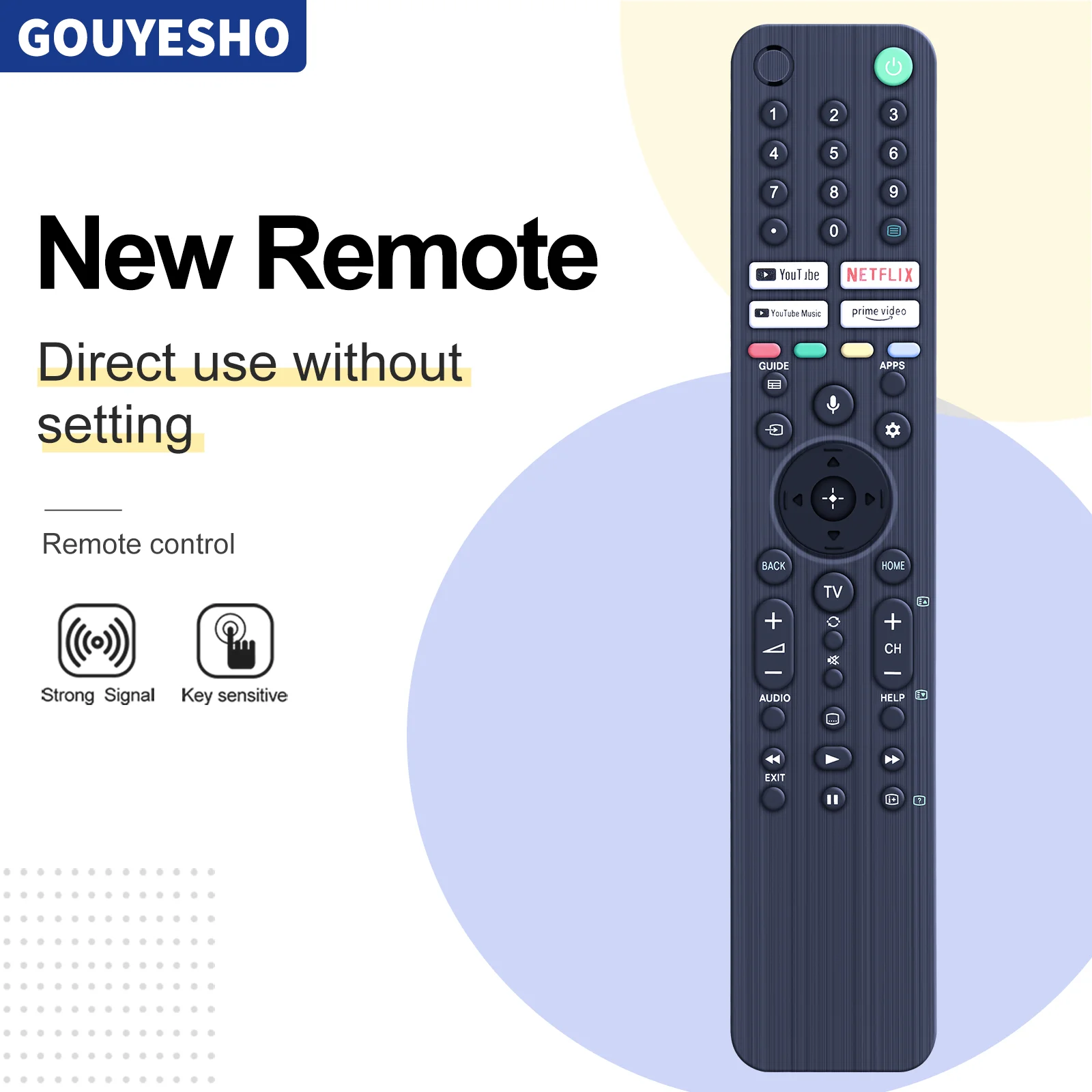 

New RMF-TX520P Voice Remote Control For Sony Bravia LCD TV KD-43X80J KD-55X80J