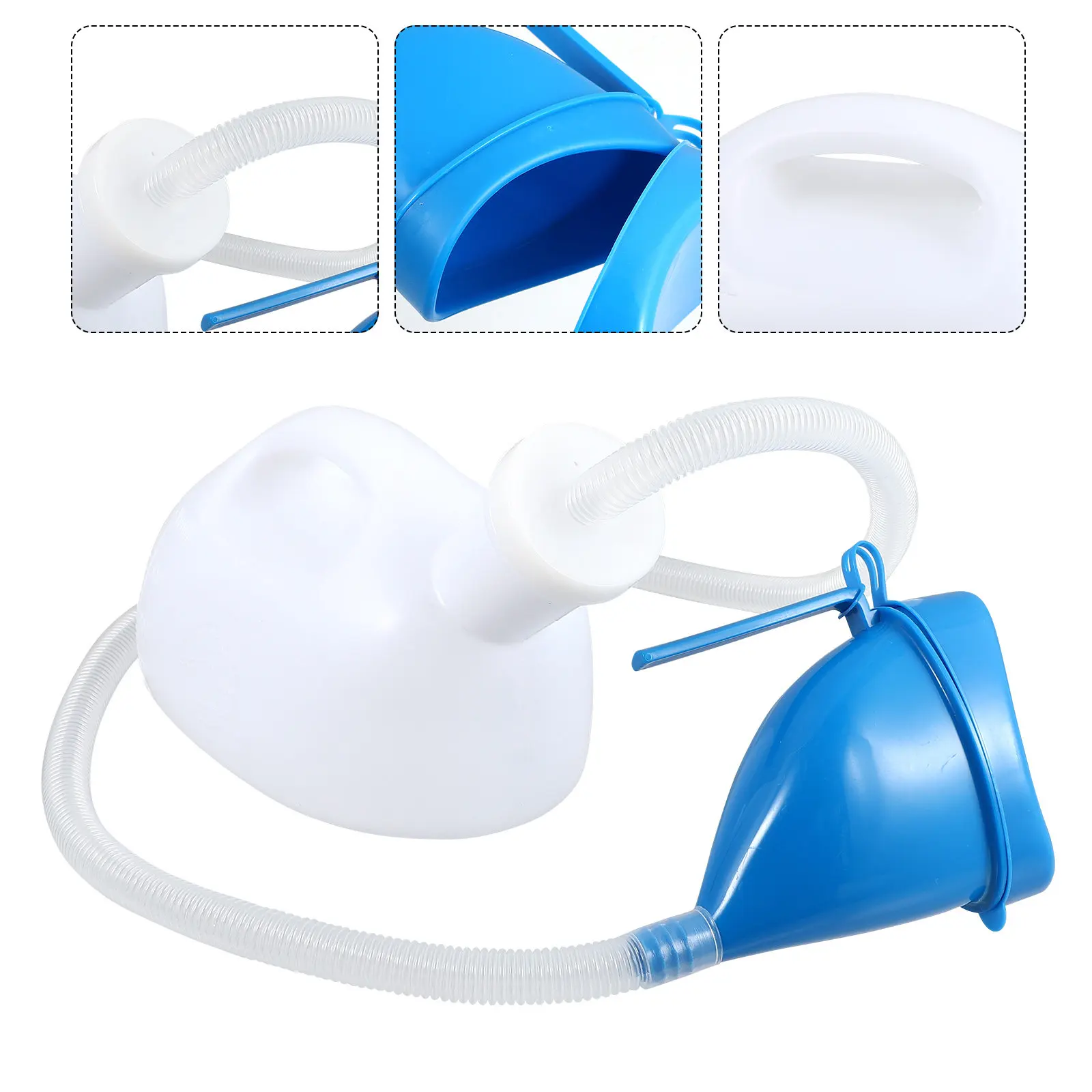 Lightweight Portable Urinal Bottle with Urine Measurement Scale Double Groove Seal Design Smooth Safe Plastic Material for Bed