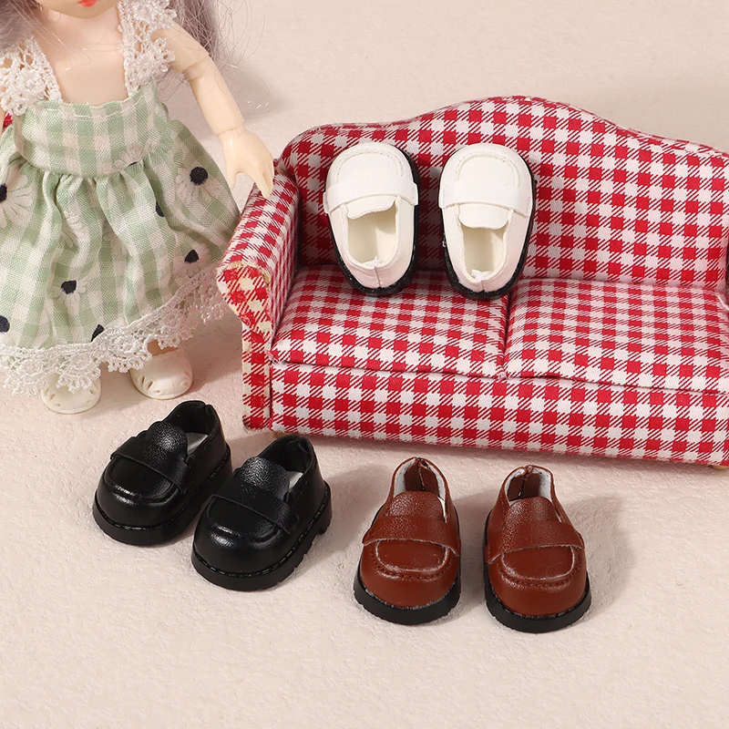 Cotton Doll Shoes For 1/12 Dolls Accessories Kids Gift For 20CM Academic Style PU Leather Boots Wear Sneakers Mini Shoes