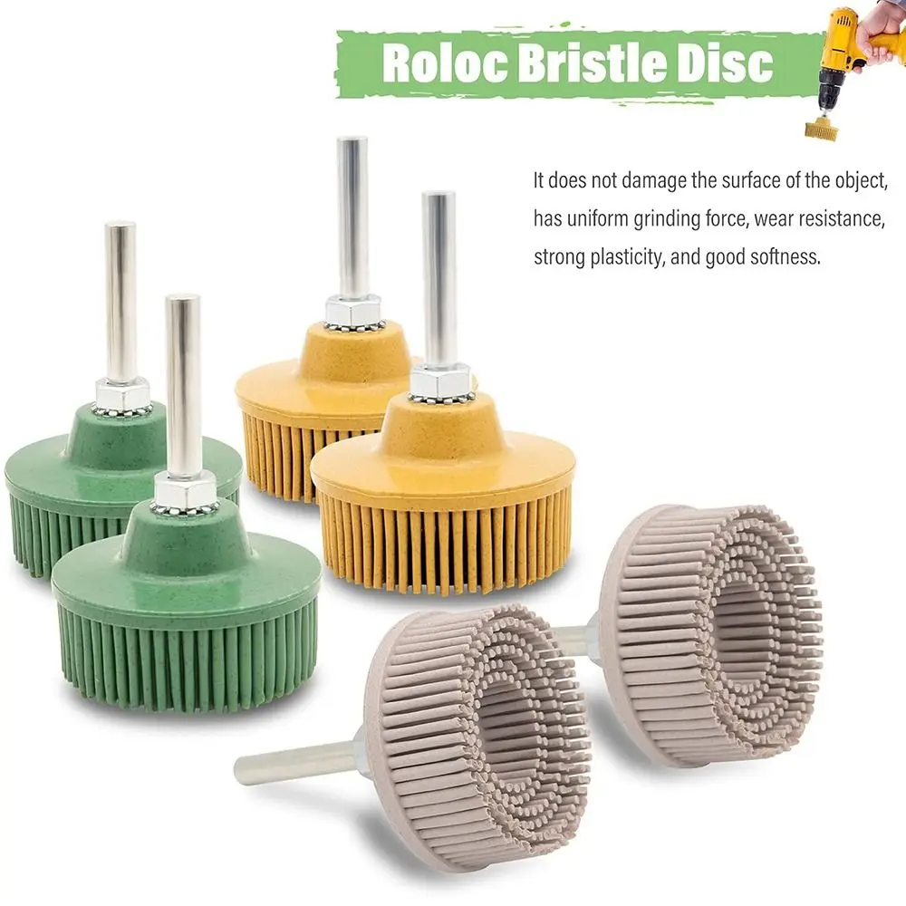 Disco di ricambio con setole di gambo da 1/4 "disco di rimozione del rivestimento multifunzionale universale disco di rimozione abrasivo resistente all'usura