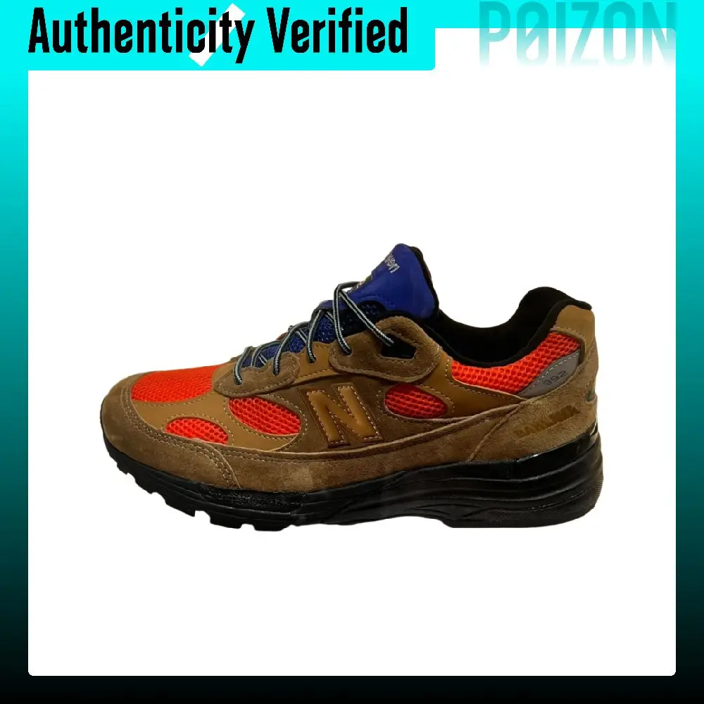New Balance NB 992 Running Shoes Unisex Low-top Brown/Orange/Blue U992AB1