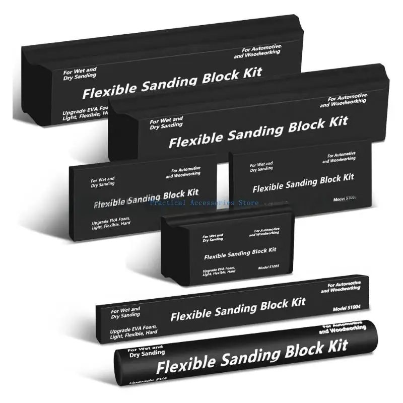 

U75E Sanding Block EVA Foam Sanding Pads For Auto Body Projects Multipurpose Wet Dry Surfaces Preparation