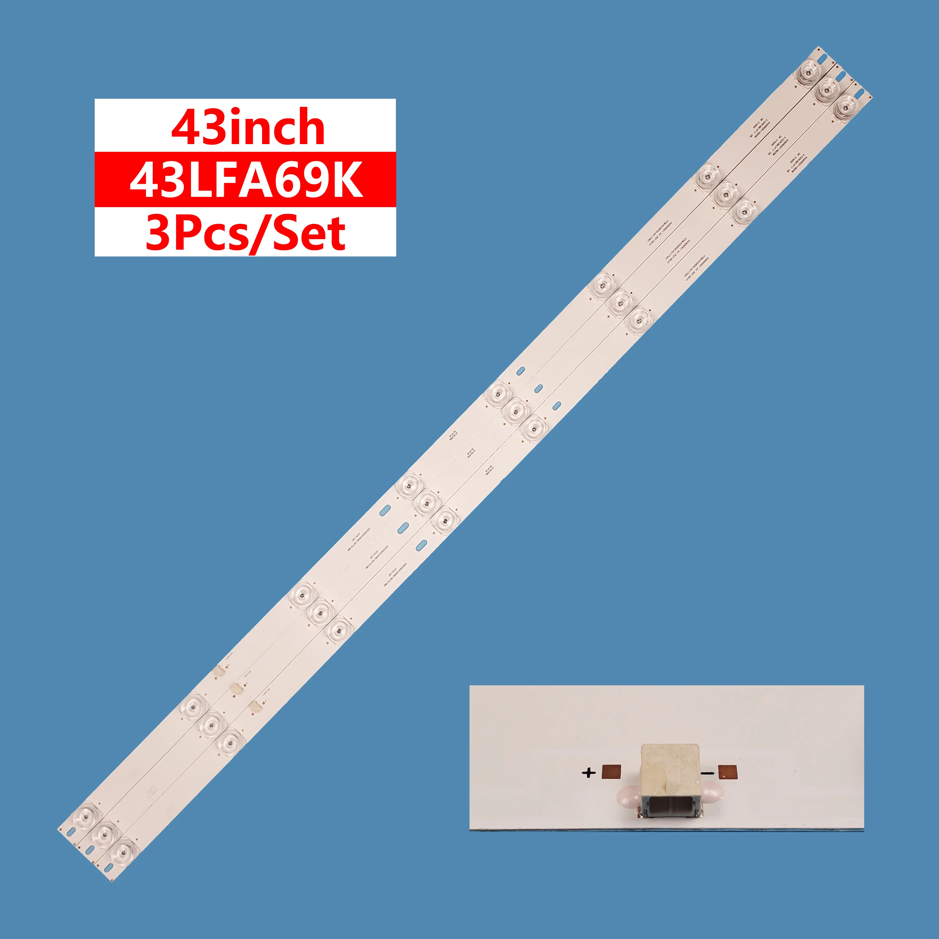 43inch led strip for Philips TV K430WDD1 A3 K430WD 4708-K43WDD-A3117N01 43D2003V2W8C1B77018M 43LFA69K 43PFS5034/60 43F10S8FR 471