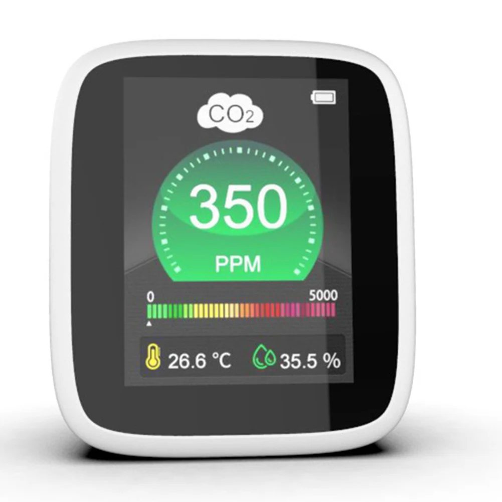 Compact Three in Mini for Air Quality Monitor Carbon Dioxide Thermometer Hygrometer Portable Air Detector for Home Use