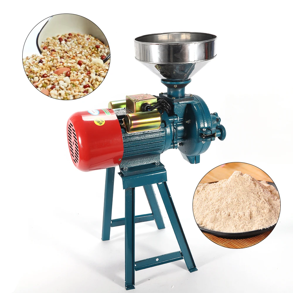 

2.2KW Dry Electric Feed/Flour Mill Cereals Grinder Corn Grain Coffee Wheat Pulverizer Machine w/Funnel for Commercial & Home