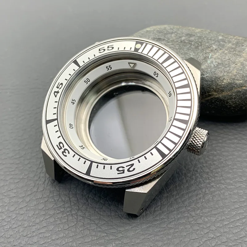 Mod SRPF King Samurai Watch Case NH35 Case Transparent Bottom Cover Fits 7S26 4R35 4R36 NH35 NH36 Automatic Movement Custom